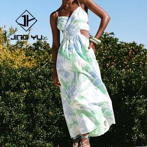 ชุดเดรสชายหาดฮาวายพิมพ์ลายตามสั่งคุณภาพสูงสำหรับฤดูร้อน ดีไซน์เว้าแบบลำลองสไตล์โบฮีเมียน - Product Image 5