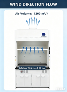 <span class=keywords><strong>Hotte</strong></span> de laboratoire à conduits en PP personnalisée VAV/CAV avec valve Venturi et panneau de commande, vitesse d'air de 0,5 m/s - Product Image 2