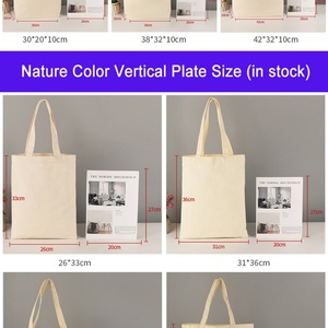 Wholesale Custom Printed Logo Cotton <b>Canvas</b> Bag Screen Printing Customizable Double Handle Promotional Tote Bag - Product Image 4