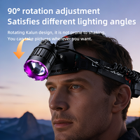 Lámpara Frontal de Aluminio con Clasificación IP55, 90° Ajustable, Recargable, LED, con Intensidad Regulable, para Camping y Actividades al Aire Libre