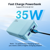Stok Gudang USA 35W 35 W 20000mAh 20000mAh Kapasitas Tinggi Pengisian Cepat Powerbank Tipis Portabel untuk Ponsel