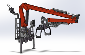 Grue forestière télescopique à grappin <span class=keywords><strong>pour</strong></span> le maniement du bois, homologuée CE - Product Image 4