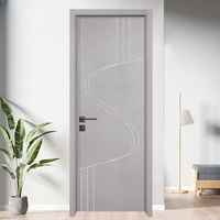 Porte intérieure en PVC pour chambre à coucher, design moderne, finition de luxe haut de gamme, imperméable, couleurs personnalisables, portes en bois WPC