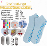 Chaussettes de Pilates antidérapantes personnalisées professionnelles, chaussettes de yoga et de danse de haute qualité à coupe basse, chaussettes de fitness confortables avec grip