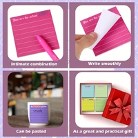 Venta al por mayor de notas adhesivas inspiradoras de papelería con líneas, blocs de notas autoadhesivos, blocs de notas adhesivas de agradecimiento para regalo escolar