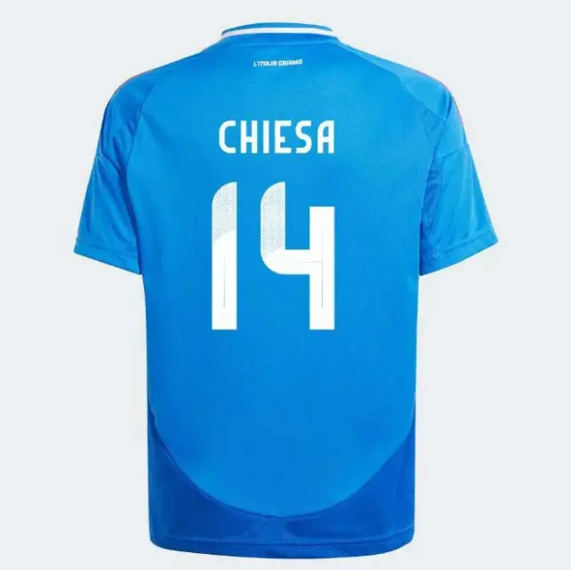 Camisa italiana para futebol, camisa italiana Chieasa para crianças e adultos, camisa da seleção italiana da copa da Europa 2024, seleção italiana de futebol, 2024
