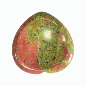 Pierre de méditation en unakite en forme de cœur, pierre de paume en gemme naturelle polie, vente en gros usine, accepte OEM ODM pour cadeau spirituel ou ornement - Product Image 2