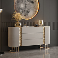 Mueble de Entrada de Madera Maciza Estilo Italiano Moderno con Puertas Shaker, Almacenamiento de Zapatos, Aparador Multicapa Personalizable para Sala de Estar o Recibidor