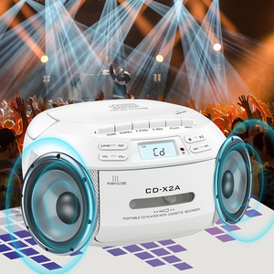 Lecteur CD portable rétro, enregistreur cassette, radio stéréo BT, système musical USB MP3 pour la maison, l'extérieur, l'enseignement, cadeau - Product Image 4