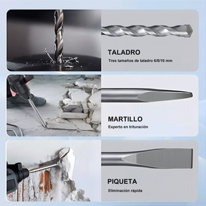 <span class=keywords><strong>Martillo</strong></span> Rotatorio Inalámbrico de Precisión con Batería 18650 para Anclaje Preciso en Piedra Dura con Mecanismo Neumático - Product Image 5