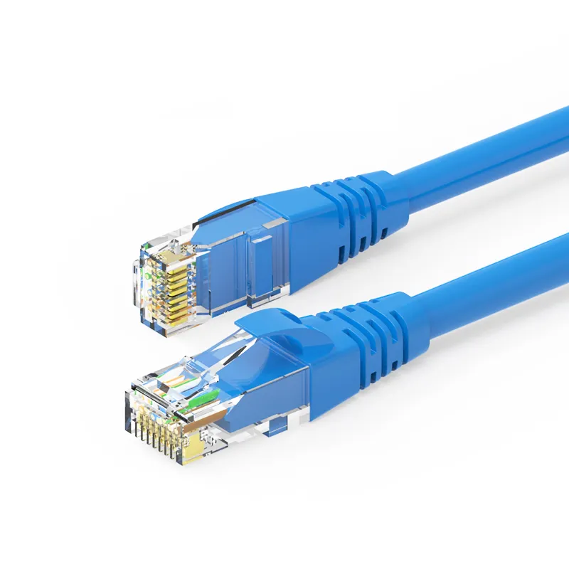 Azul gris RJ45 UTP Cat5e Cable de red Ethernet 0,5 M-60m Cable de conexión Cable LAN para computadora OEM 0,5 M 1m 2m 3M 5m 10M 20M 30M 50m