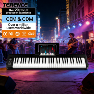 Piano Digital Electrónico Portátil de Plástico con 61 Teclas, Plegable, con Puerto USB C, Conector para Auriculares de 3.5 mm, 128 Ritmos y 20 Canciones de Demostración - Product Image 1