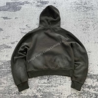 MS902 Ensemble de survêtement sportif d'hiver en patchwork, personnalisé, avec broderie et effet délavé par pulvérisation et acide, comprenant un sweat à capuche délavé à l'acide - Vente en gros