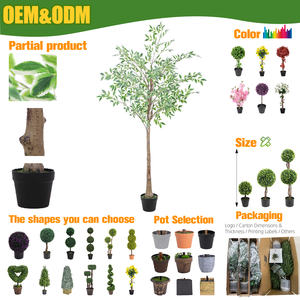 ต้นไทรจำลอง RUOPEI ต้นเบญจามินาปลอมหลากสี ทนทานต่อรังสียูวี ไม่มีกลิ่น ต้นไม้ประดิษฐ์สำหรับตกแต่งภายในบ้าน - Product Image 2