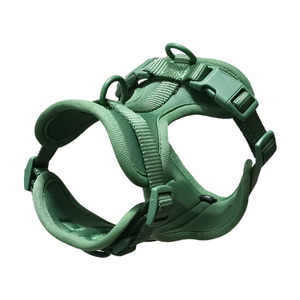 Benutzer definierte Designer Luxus Polyester Nylon Hunde geschirr Set personal isierte verstellbare Luftschicht Neopren <span class=keywords><strong>PVC</strong></span> Leine Halsband Mode - Product Image 5