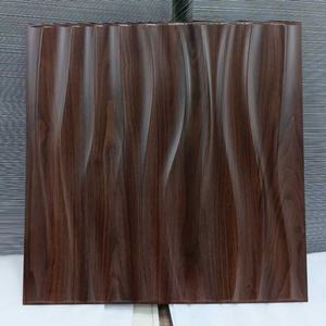 PVC arte 3D pared Interior paneles decorativos pegatinas azulejos para sala de estar <span class=keywords><strong>TV</strong></span> Fondo vestíbulo dormitorio 50cm x 50cm blanco pintable - Product Image 6