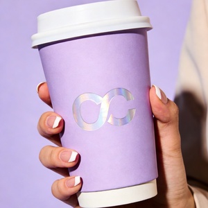 แก้วกาแฟแบบใช้แล้วทิ้ง ขนาด 4-20 ออนซ์ ผลิตจากกระดาษคราฟท์ กันน้ำ สองชั้น สำหรับใส่ไวน์ เตกีลา กาแฟ  รับผลิตตามสั่งพร้อมโลโก้ - Product Image 4