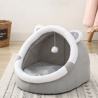 Maisonnette pour chat fermée et chaude pour toutes les saisons, utilisation en intérieur, design de villa pour chat