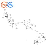 Nouvelle section avant du silencieux pour BYD (1ère génération) QUZHUJIAN 05 (22.03-) Numéros de pièce 13017886-00 HA2HE-1203010C