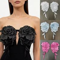 ZSY Broderie 3d Dentelle Fleurs Patch Rose Applique Dentelle pour Robe Sac Accessoires