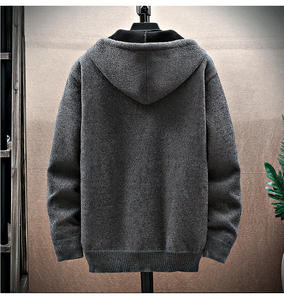 Autunno e inverno giacca imbottita di velluto giovane e di mezza età abbigliamento alla moda stile coreano giacca maglione con cappuccio - Product Image 2