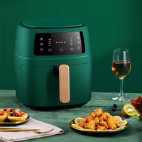 Four à Friture Sans Huile Électrique Multicolore en Plastique de Haute Qualité, 8 Menus Prédéfinis, Antiadhésif, Contrôle Numérique, Grande Capacité