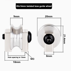 Rodillo guía de arco de 13 mm de distancia entre orificios, 20*14, pulido fino, para máquina de trefilado, rueda de línea cruzada de 300 para máquina de trefilado, otros materiales - Product Image 2