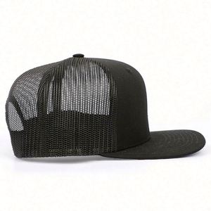 Casquette Trucker Snapback Noire Structurée à 6 Panneaux pour Adulte, Neuve, avec Impression du Drapeau Américain sous la Visière - Product Image 5