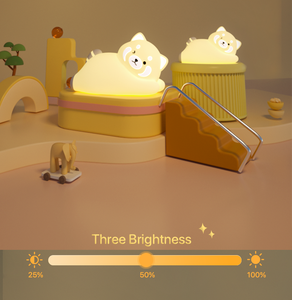 Lampe de chevet LED tactile rechargeable en silicone en forme de panda rouge, lampe de chevet USB pour chambre d'enfant, décoration de maison adorable - Product Image 4