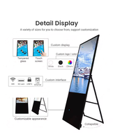 Affiche d'affichage numérique extérieure de 43 pouces Écran LCD Affichage vidéo AD Player Étanche Pliable Portable Équipement publicitaire
