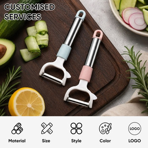 304 Stainless Steel Vegetable <b>Peeler</b> with Rotating Serrated Blade, Multi-Color <b>Peeler</b> with Eye Remover for Commercial Kitchen - Product Image 2