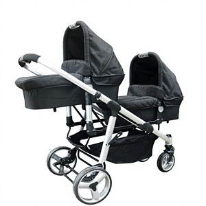 Nuevo Cochecito Doble VICO de Alta Gama, Popular, con Estructura de Aluminio, Tela Plegable, Ruedas Grandes con Freno, Dos Asientos, Sistema de Seguridad de 5 Puntos - Product Image 4