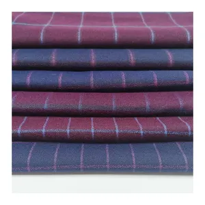 Best Selling Polyester Viscose Spandex Fabric With Different Sizes Of Checks Suiting Fabric For Men's Suits