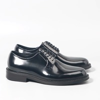 Nouveautés : Chaussures plates en cuir véritable noires, polyvalentes, à lacets, pour affaires, trajets quotidiens, formelles et mariages