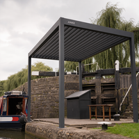 Pergola en aluminium Jiake 6063-T5 avec toit à lames motorisées pour pont de levée, jardin, patio, extérieur, gazebo, pavillon