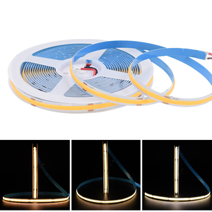 Carrete a carrete 320Chips/M 8mm tira de led cob 12V 8W 4000K Blanco UL CE Pass Flexible COB tira 25mm Cuttable Cri90 12V COB tira de LED - Product Image 2