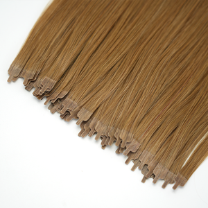 Extensiones de Cabello Humano <span class=keywords><strong>Virgen</strong></span> Remy Crudo Pre-adheridas de Doble Trama con Punta en Y, Extensiones de Cabello con Cutícula Intacta para Mujeres - Product Image 1