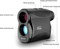 Télémètre laser professionnel pour le golf et la chasse, 6X, 600 m, modes de mesure de la distance, de la hauteur, de l'angle et de la vitesse