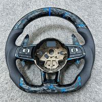 Volant en fibre de carbone forgée pour Volkswagen, modèle Mk6 Mk7 Mk7.5 GTI Golf7R Polo R, accessoires Alcantara, vente chaude