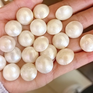 Perles de culture Mabe d'eau de mer blanches naturelles 15-17 mm, vente en gros, grandes tailles, lot unique, liquidation, stock limité, livraison rapide - Product Image 6
