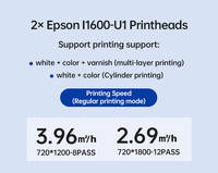 Printer Inkjet UV Flatbed UV6042 Baru Resolusi Tinggi All-In-One 1 Tahun Garansi Hoson Board Kaca Ubin Aluminium Kayu Akrilik KT Board