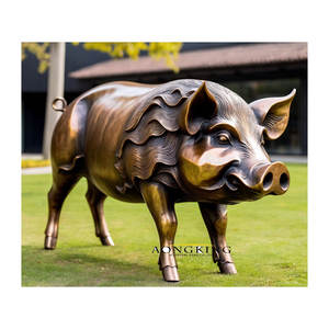 Vendita calda grande <span class=keywords><strong>bronzo</strong></span> statua di maiale di buon auspicio tecnica di fusione <span class=keywords><strong>in</strong></span> metallo <span class=keywords><strong>statuetta</strong></span> di alta qualità - Product Image 5