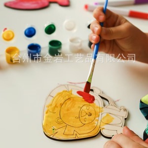 Custom-made cross-border 6-style wooden animal craft <b>kits</b> for kindergarten <b>DIY</b>, wooden children's <b>DIY</b> painting and drawing - Product Image 4