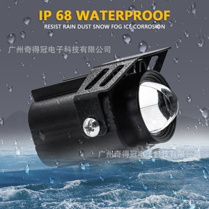 ไฟสปอร์ตไลท์มอเตอร์ไซค์ S8 แบบ LED สองสี ไฟกระพริบ ใช้ได้กับรถทั่วไป 9-80V ไฟหน้าจักรยานสำหรับยานยนต์ไฟฟ้า - Product Image 3