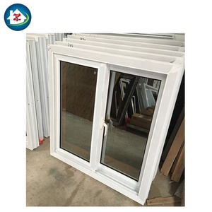 Bão tác động uPVC cửa sổ Ba kính tráng men <span class=keywords><strong>PVC</strong></span> uPVC hồ sơ trượt cửa sổ - Product Image 4