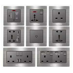 PC Frame Electric Wall <b>Switch</b> 220V 10A 2-Way IP27 Modern Home EU/UK Standard <b>Touch</b> Panel - Product Image 1