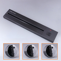 Enchufe de Alta Gama para Mesa, Estándar del Reino Unido, para Electrodomésticos Inteligentes, Adaptador de Enchufe Electrónico, Toma de Corriente Estándar, Sistema USB Tipo-C de Vidrio