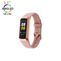 Pulsera Inteligente con Monitor de Actividad Física, Podómetro, Monitor de Sueño y Frecuencia Cardíaca para Hombres y Mujeres, Pantalla AMOLED HD de 1.1 Pulgadas, Resistente al Agua IP67