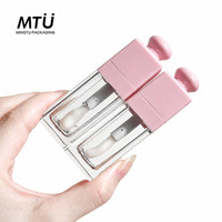 Tube de brillant à lèvres transparent en plastique en gros avec bouchon à vis et impression sérigraphiée, sans BPA, conteneur vide de 8 ml pour rouge à lèvres liquide