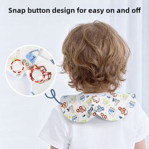 Yeni Moda Düz Renk Baskılı 2 Katmanlı %100 Pamuk Hafif Bebek Önlükleri Salya Önlüğü Beslenme Önlüğü Erkek ve Kız Bebekler İçin - Product Image 4